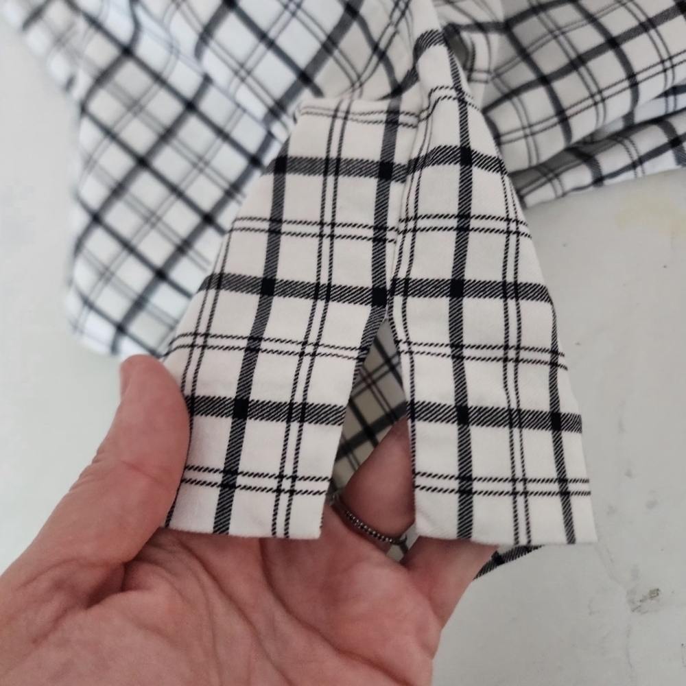 Counterparts White and Black Plaid Pants Petite Large - Picture 5 of 15